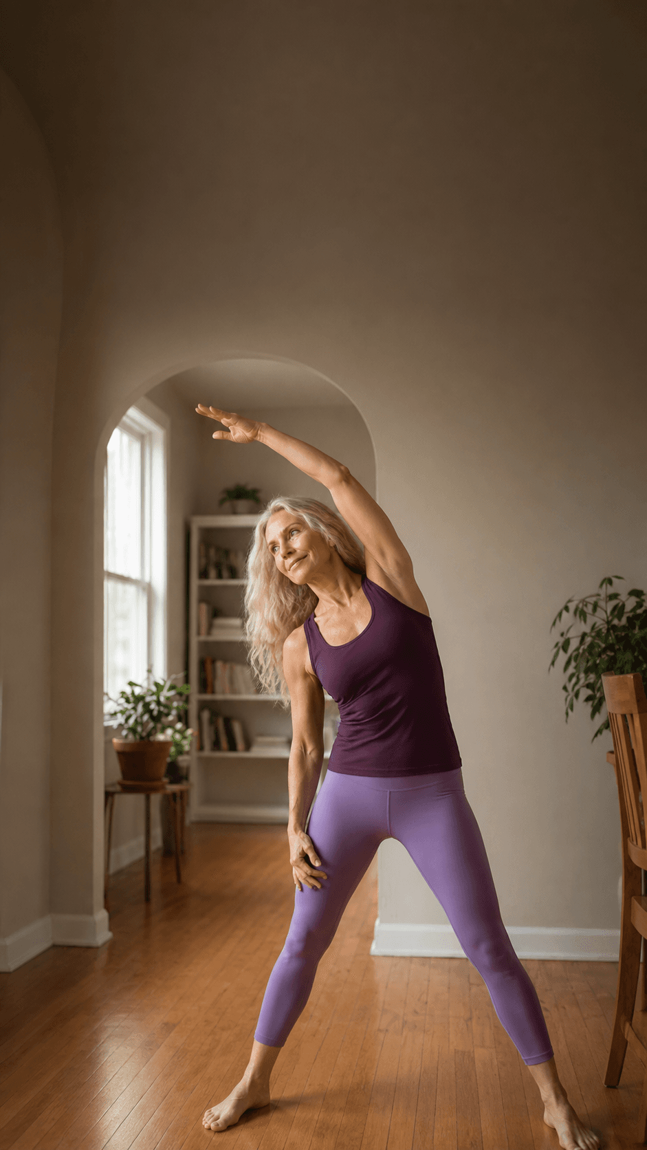 Roxie moving with energy during a FiftyStrong workout